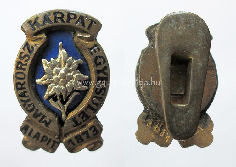 Magyarorsz�gi K�rp�t Egyes�let /1873/ gomblyukjelv�ny